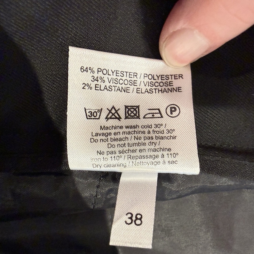 Studio Cut Black Trousers Front Pleat Women's EU 38 US Sz 8 Corpcore - Picture 4 of 8